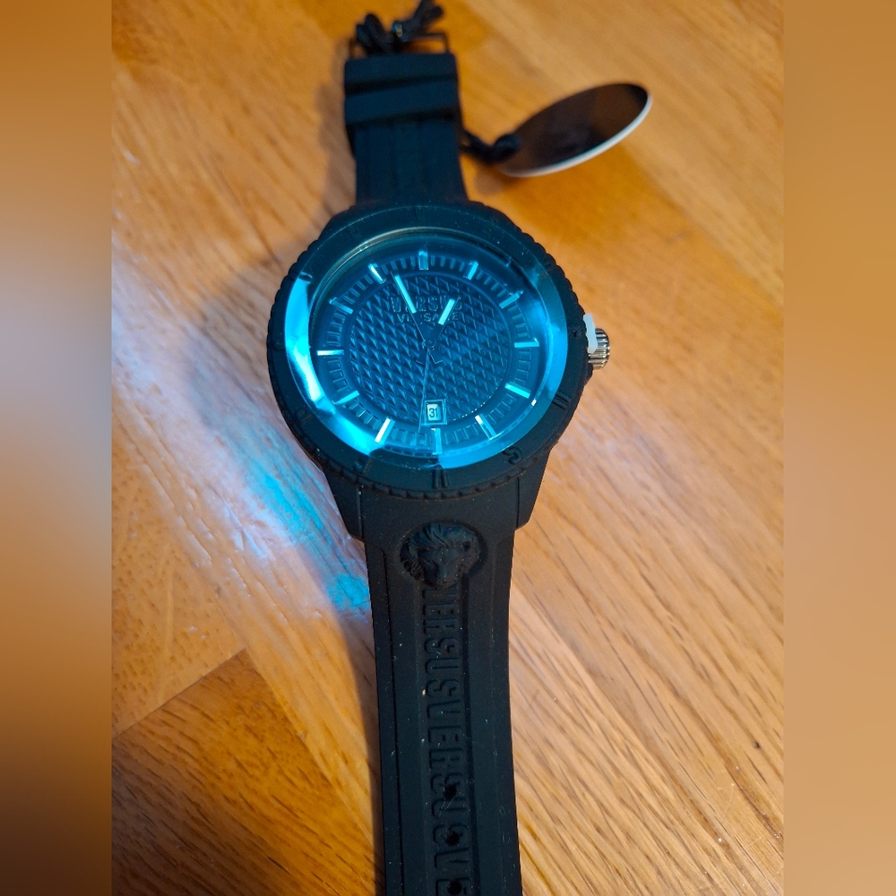 Versus Versace Black Silicone Watch